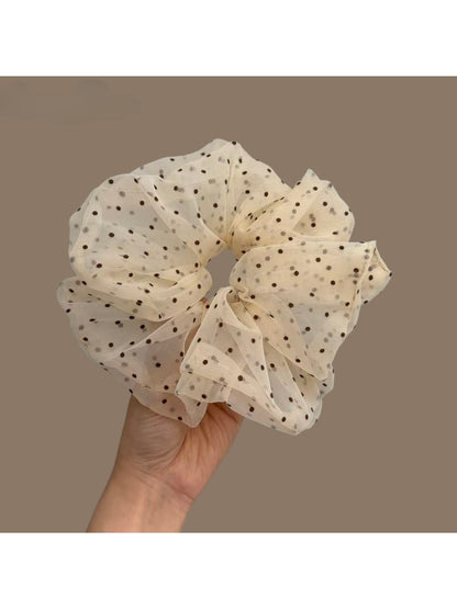 Gifty - Sweet Style Polyester Mesh Polka Dot Scrunchie