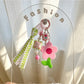 Keypus - Double-Sided Flower Beaded Keychain Charm