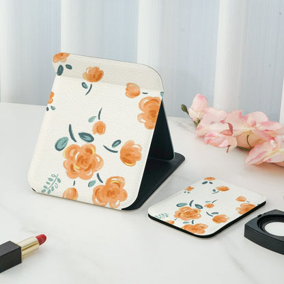 Mirroray - Floral Print Desktop Folding Vanity Mirror