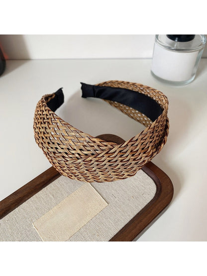 Bohemian headband styled with casual outfit on a female model