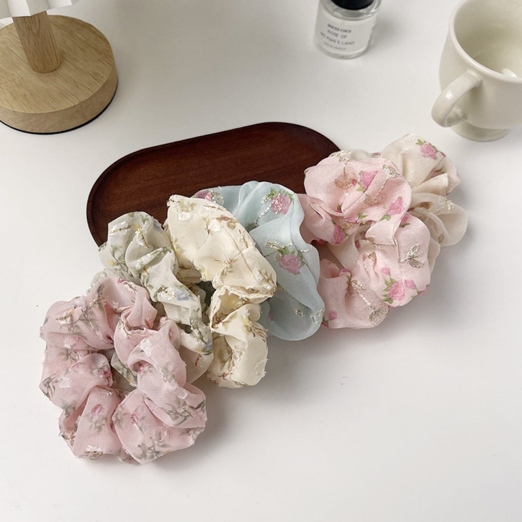 Gifty - Organza Embroidered Scrunchie