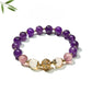 Lovra vintage purple beaded bracelet displayed on a white background