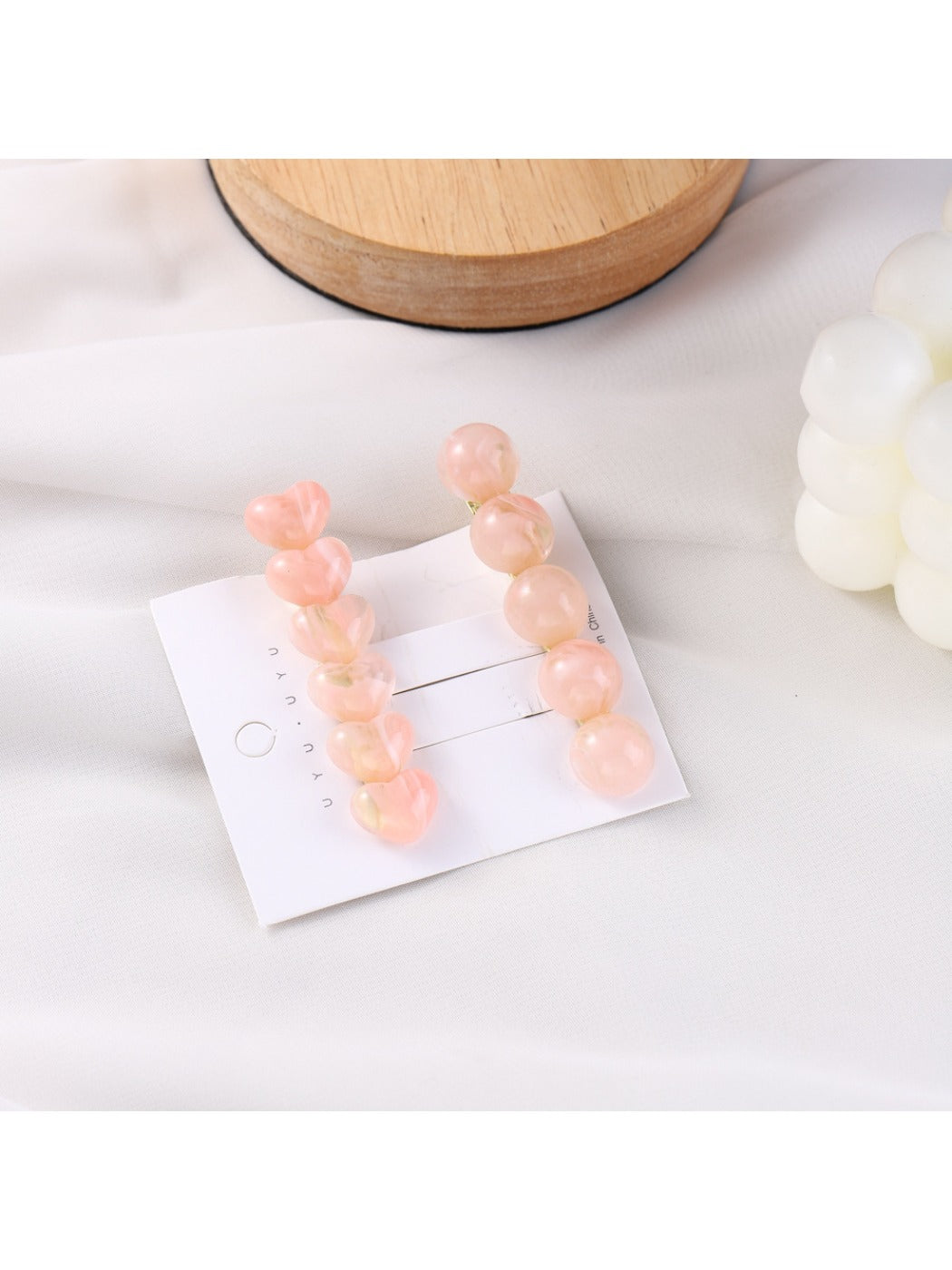 Beau - Beautiful Heart Circular Acetate Hair Clip