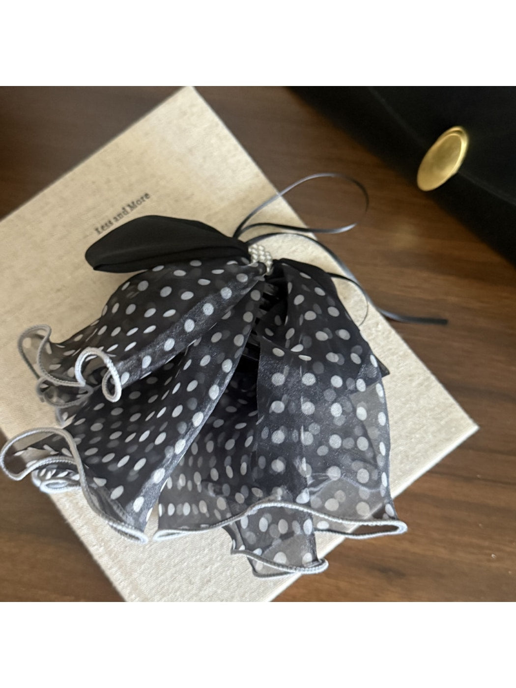 Gifty - Sheer Polka Dot Hemmed Scrunchie
