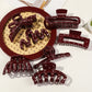 Beau - Stylish Wine Red Hair Claw Clips