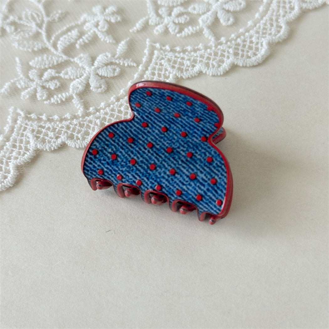 Beau - Blue Sweet Dot Pattern Hair Clip