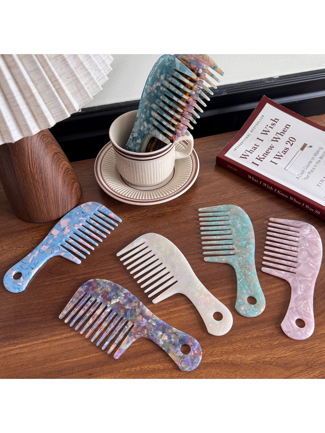 Camerow - Elegant Acetate Hair Comb with Wide Teeth