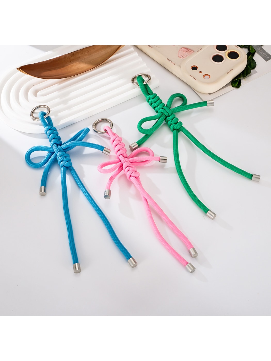 Keypus - Woven Bow Knot Bag Charm Keychain