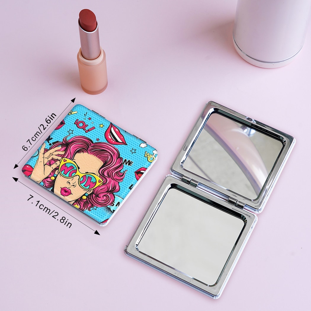 Mirroray - Pop Art Print Foldable Touch Up Makeup Mirror