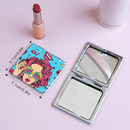 Mirroray - Pop Art Print Foldable Touch Up Makeup Mirror