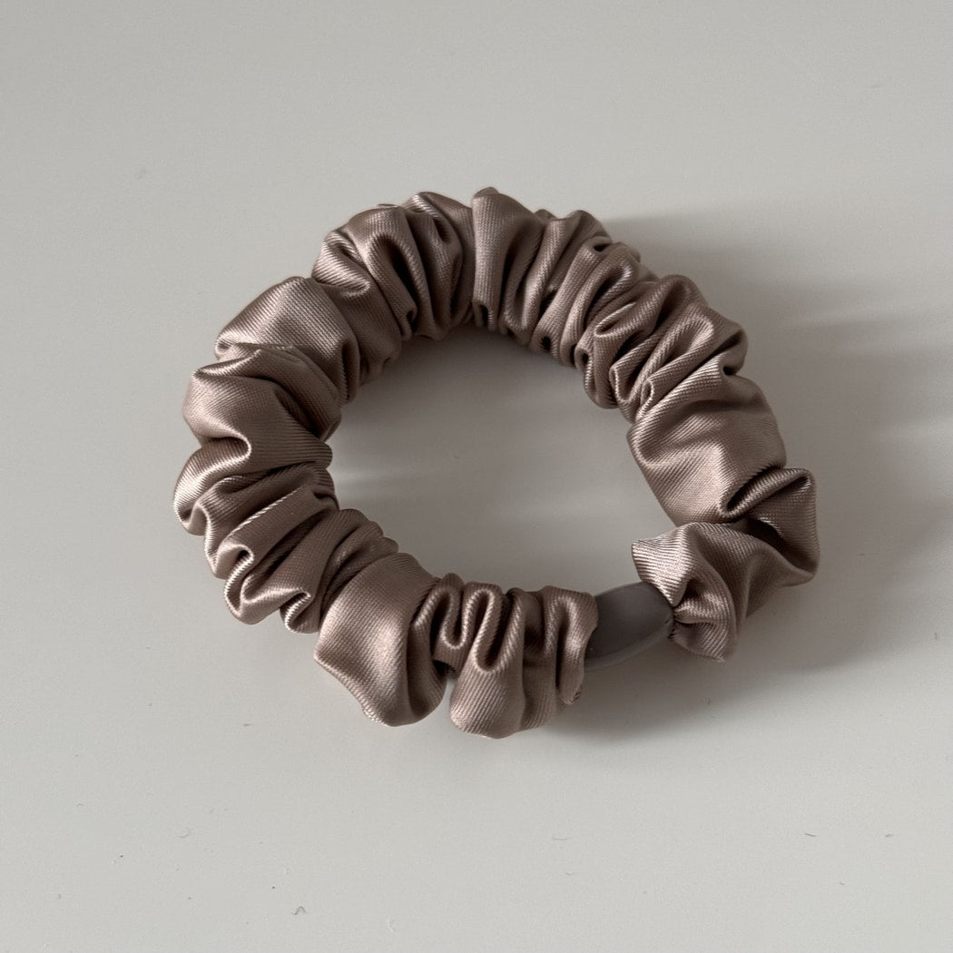 Gifty - Soft Muted Tone Satin Ruffle Scrunchie