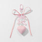Keypus - Glossy Heart and Ribbon Bow Pendant Keychain
