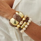 Lovra vintage beaded link bracelet displayed on a white background
