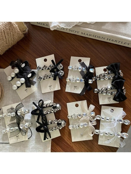 Beau - Elegant Beaded Bow Hair Clip
