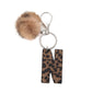 Keypus - Leopard Print Oil-Edged Letter Keychain