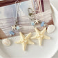 Keypus - Alloy Plastic Starfish Beaded Charm Keychain