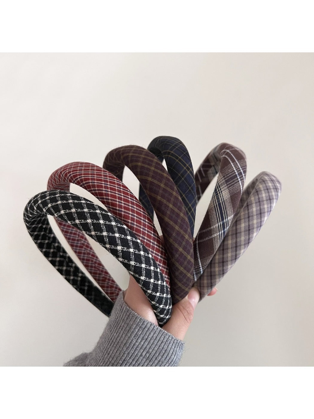 Gifty - Retro Elegant Plaid Hair Hoop