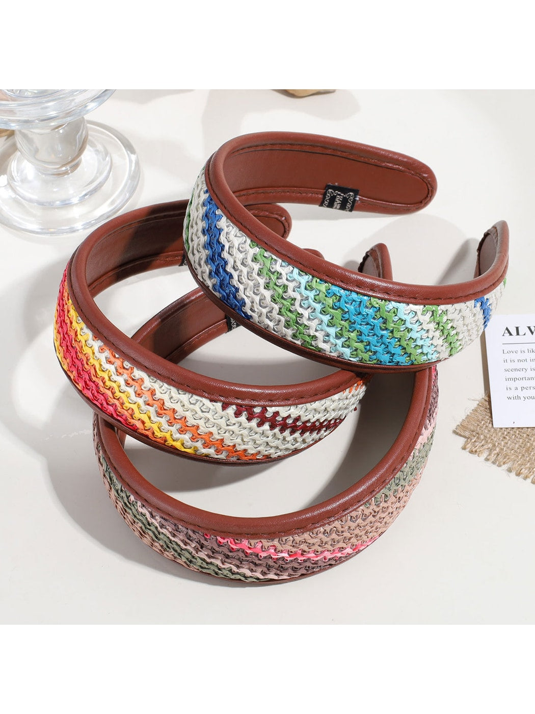 Gifty - Braided Woven Retro Style Wide Brim Headband
