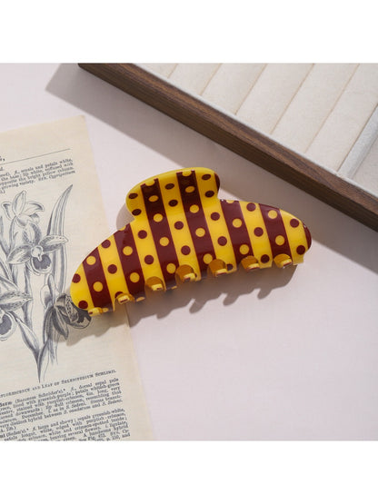 Beau - Retro Striped & Polka Dot Claw Clip