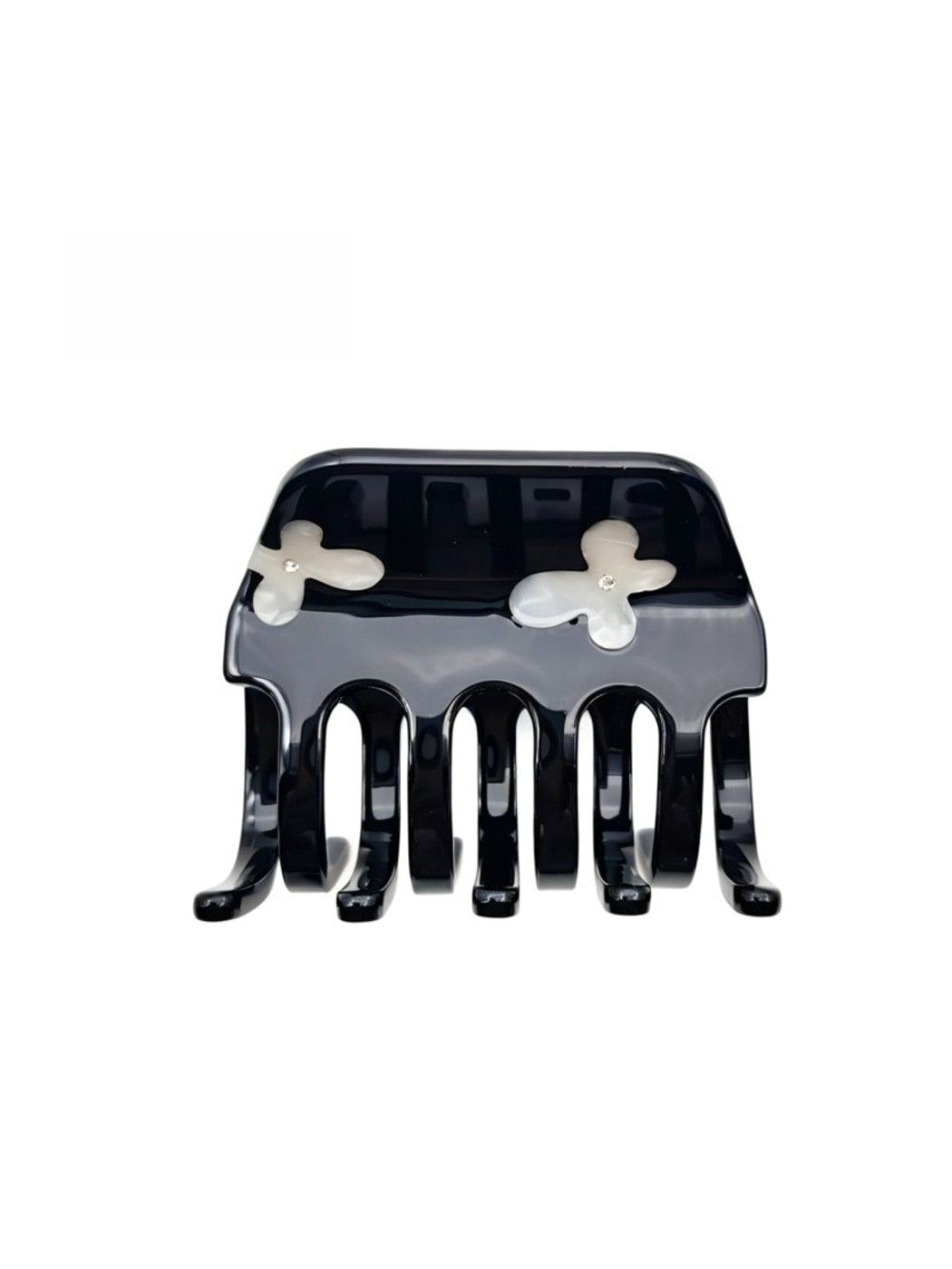 Beau - Glossy Acetate Floral Triangle Hair Clip