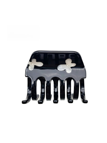 Beau - Glossy Acetate Floral Triangle Hair Clip