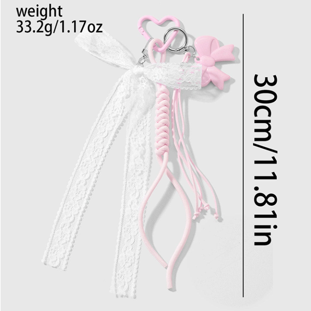 Keypus - Sweet Lace Bow Braided Cord Keychain