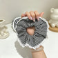 Gifty - Gingham Lace Trim Polyester Scrunchie