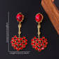 Earedge - Vintage Heart Drop Stud Earrings