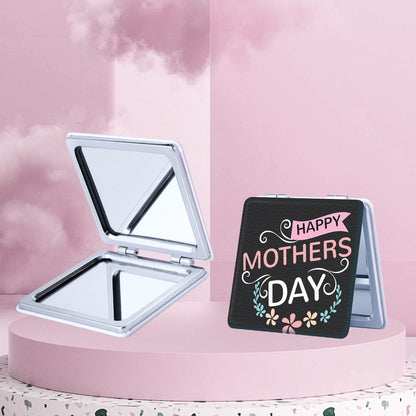 Mirroray - Floral PU Folding Makeup Mirror
