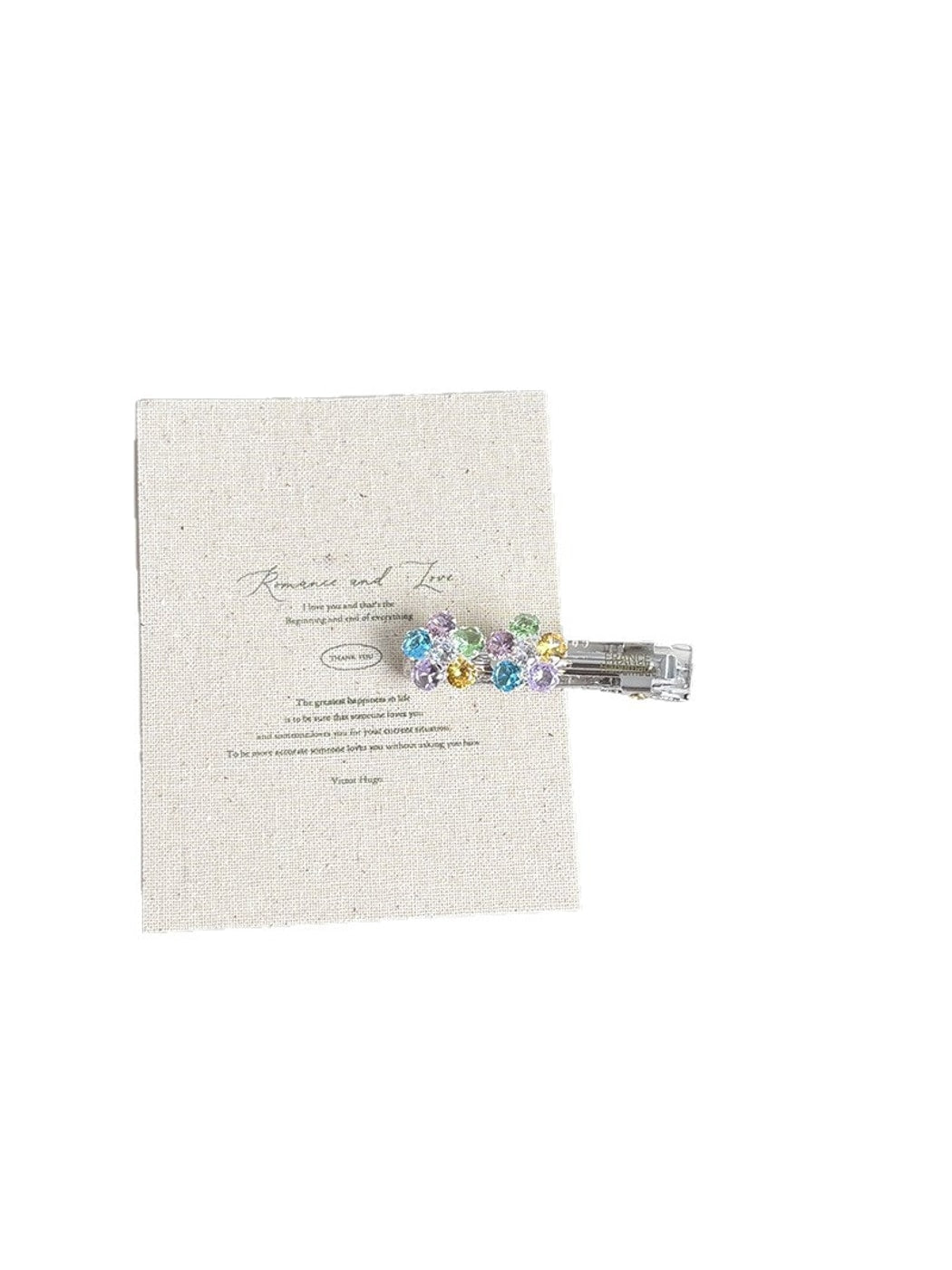 Beau - Flower Heart Duckbill Side Hair Clip