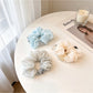 Gifty - Glossy Polyester Rhinestone Accent Scrunchie
