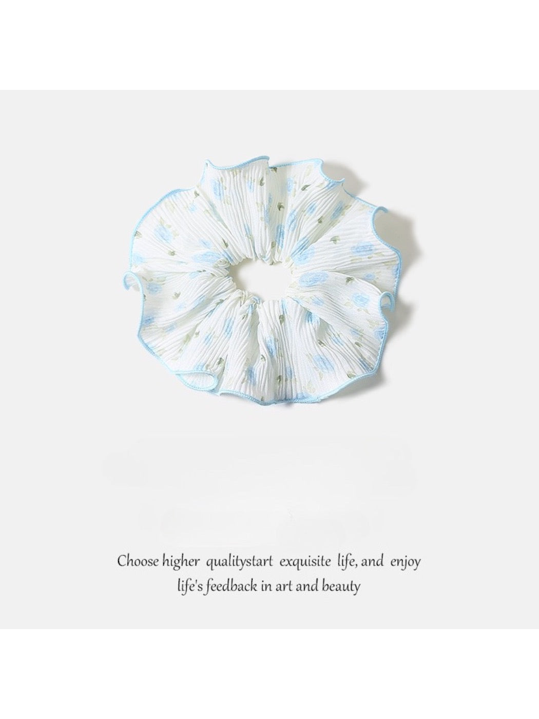 Gifty - Floral Chiffon Double Layer Scrunchie