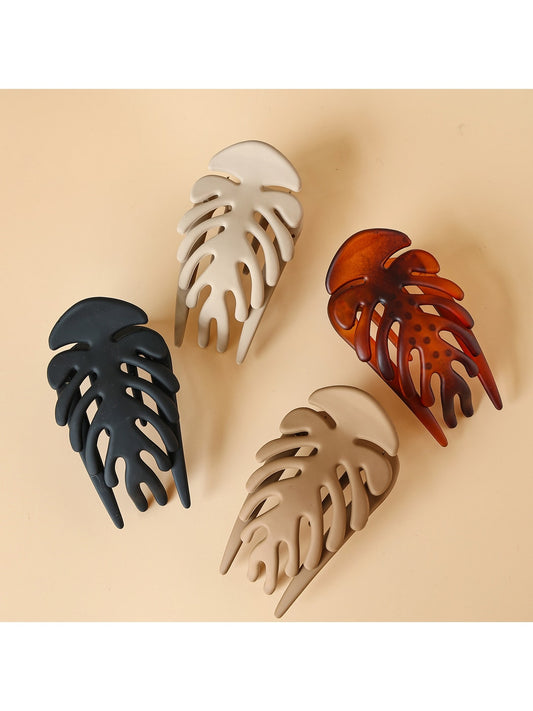 Beau - Simple Plastic Leaf Shape Hair Clip