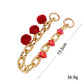 Keypus - Plush Pom Chain Detail Beaded Phone Charm