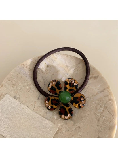 Gifty - Leopard Floral Hair Tie
