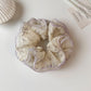 Gifty - Ruffled Floral Mesh Edge Trim Scrunchie