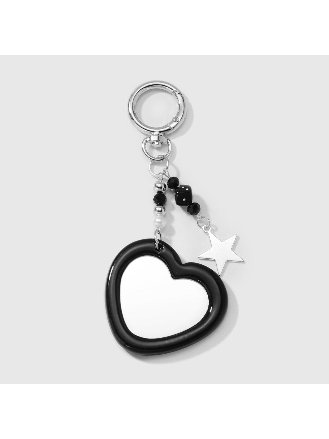Keypus - Y2K Acrylic Bow and Mirror Charm Keychain