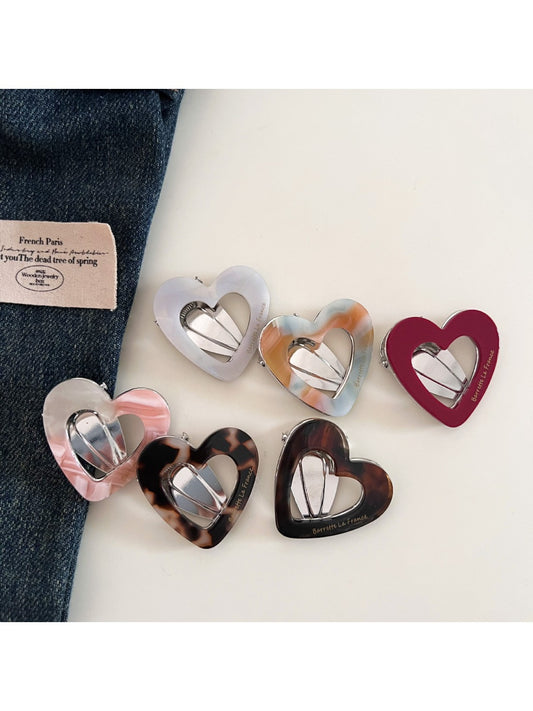 Beau - Sweet Heart Shaped Cut Out Hair Clip