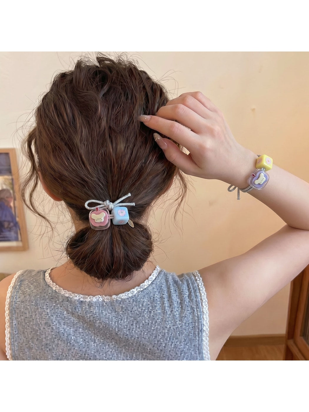 Gifty - Cartoon Dog Double Strand Elastic Hair Tie