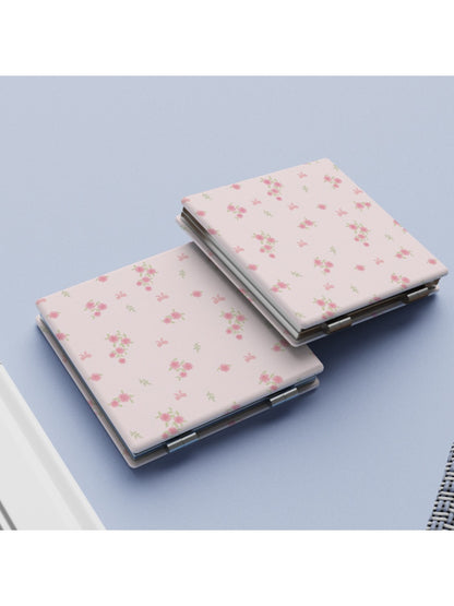 Mirroray - Folding Floral Print Makeup Mirror