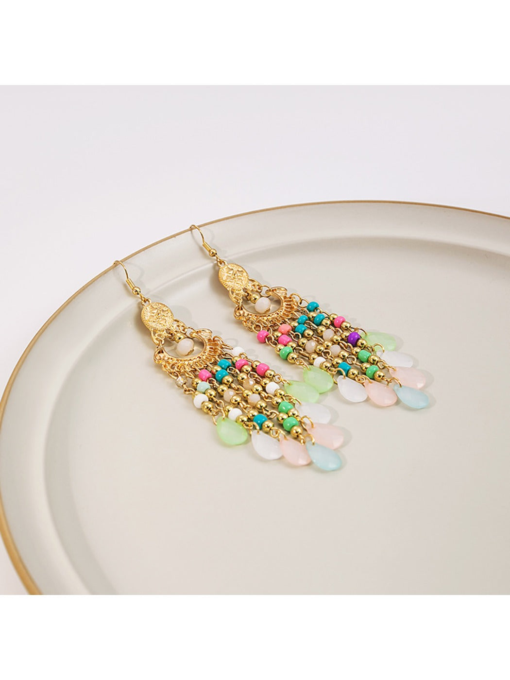 Earedge - Bohemian Openwork Tassel Earrings