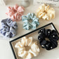 Gifty - Solid Color Satin Fabric Hair Ties