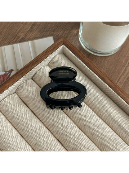 Beau - Retro Acetate Fiber Oval Claw Hair Clip