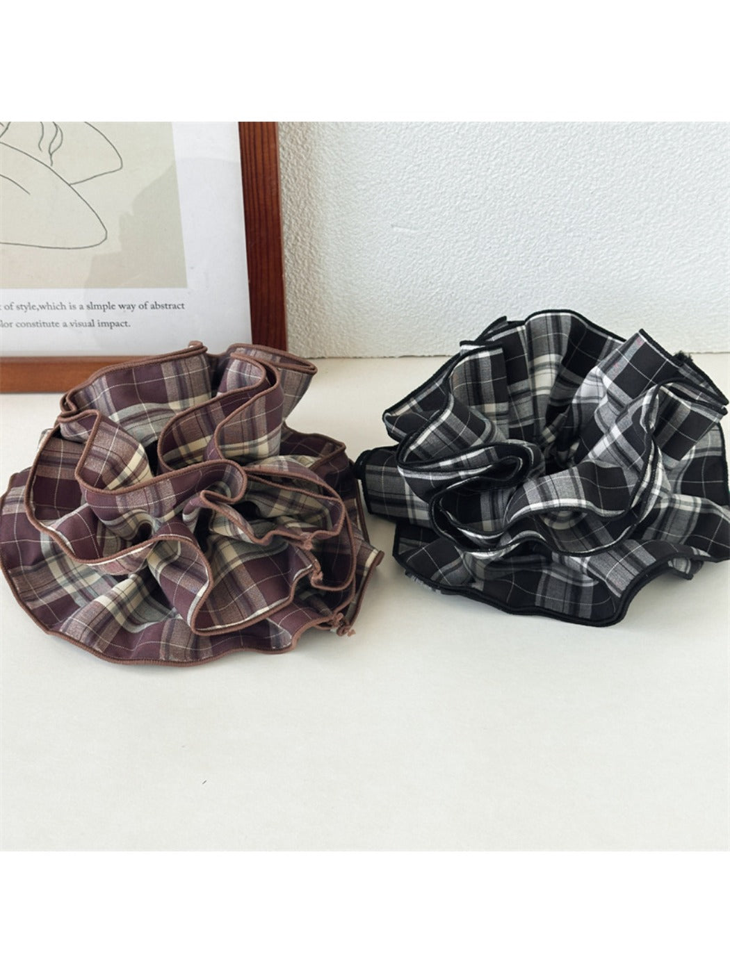 Gifty - Vintage Plaid Four Layer Scrunchie