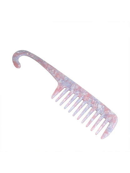 Minimalist Acetate Hair Comb with Hook Portable Long Comb for Travel