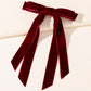 Beau - Burgundy Bow Hair Clip