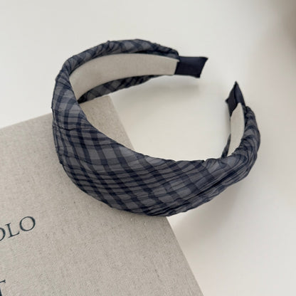 Gifty - Plaid Padded Fabric Check Pattern Headband