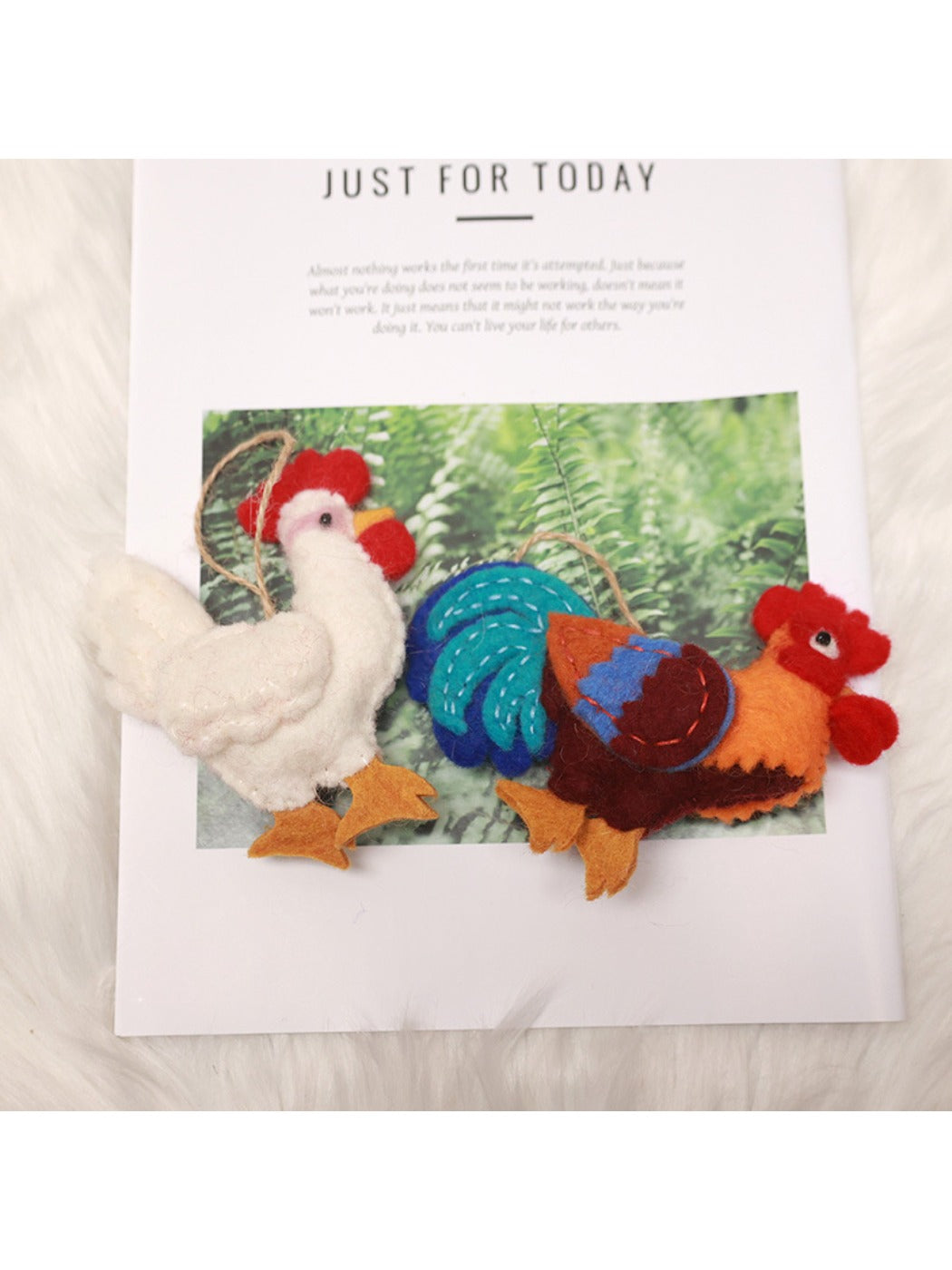 Feltery - Cute Colorful Rooster Bag Charm Keychain