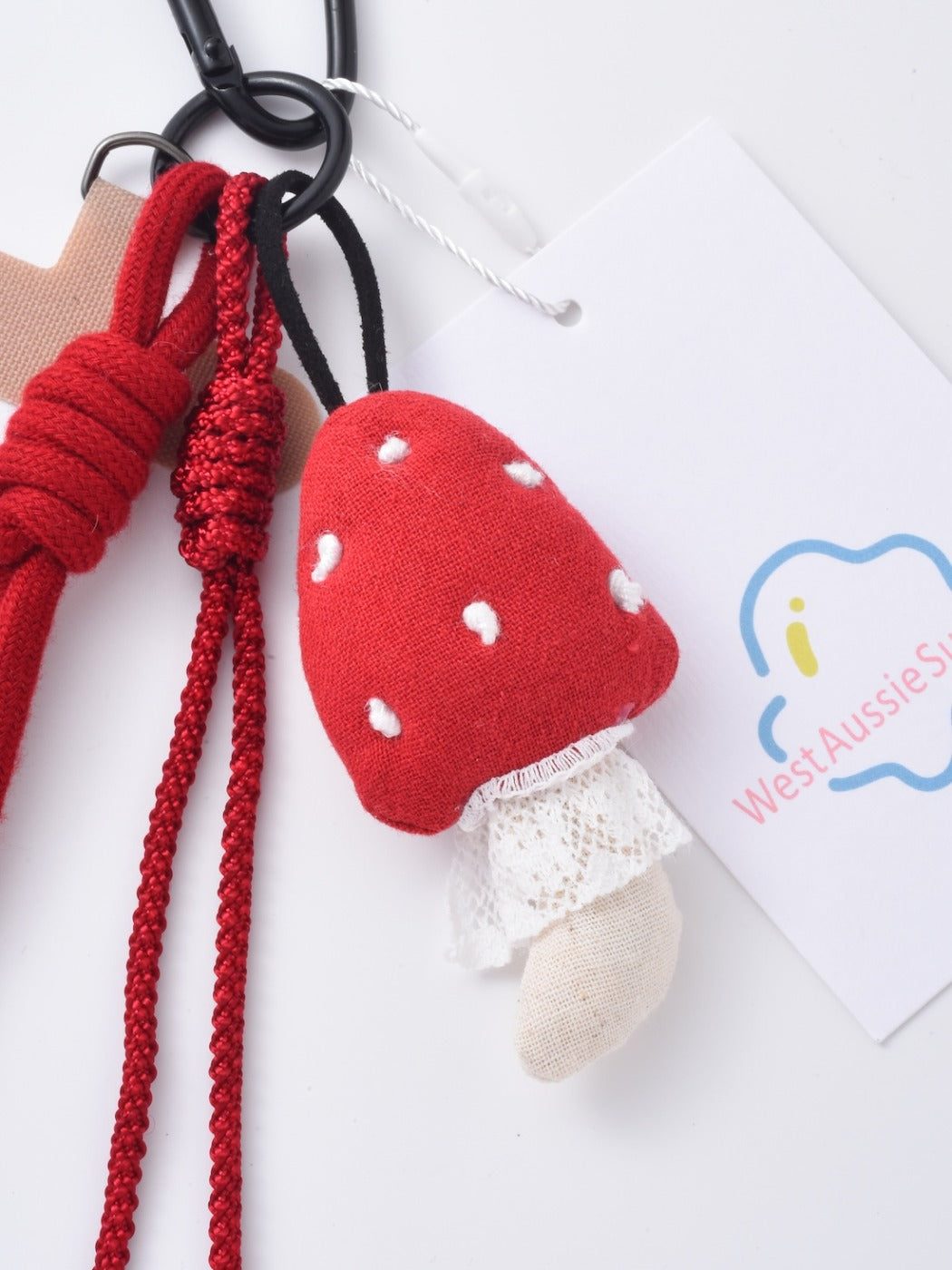 Keypus - Small Red Mushroom Keychain