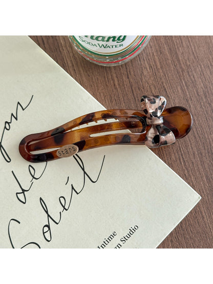 Beau - Bow Arc-Shaped Bar Hair Clip